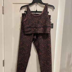 DYI Peppercorn Leopard Sports Bra and Legging Set NWT